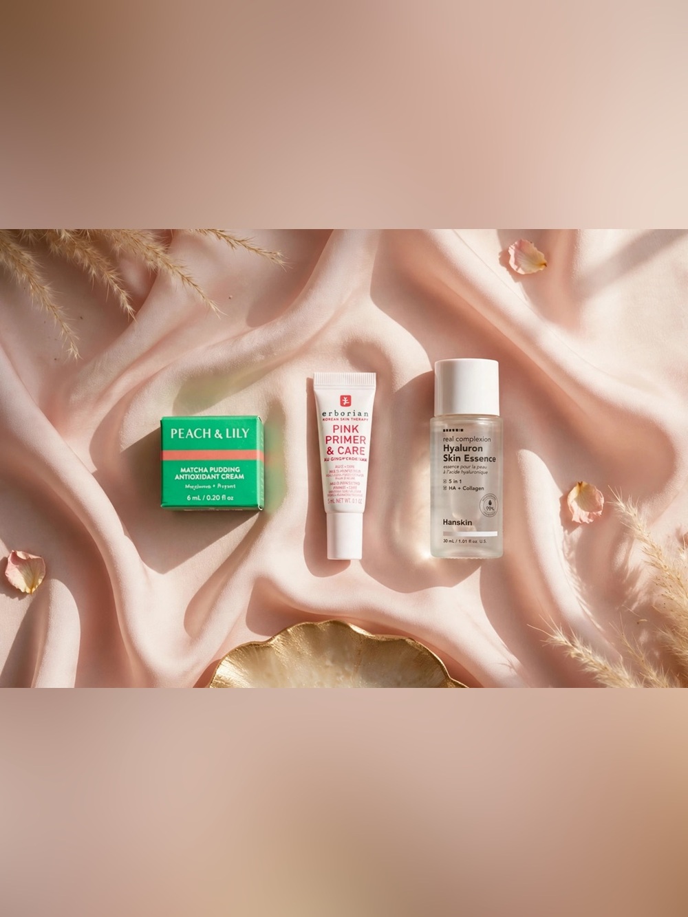 K-Beauty Skincare Minis Bundle | Peach & Lily, Erborian & Hanskin | 3 Pc Set - Picture 1 of 1